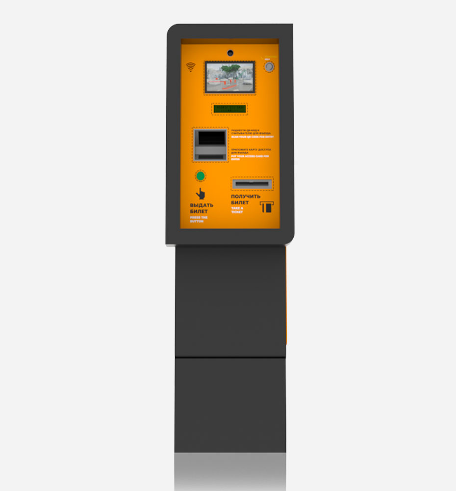 картинка Въездная стойка АП-ПРО Оптима с мягкими билетами (термолента) от компании Дорожный эксперт